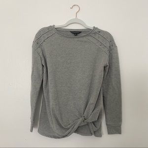 Rock & Republic - Gray Twist Front Sweater